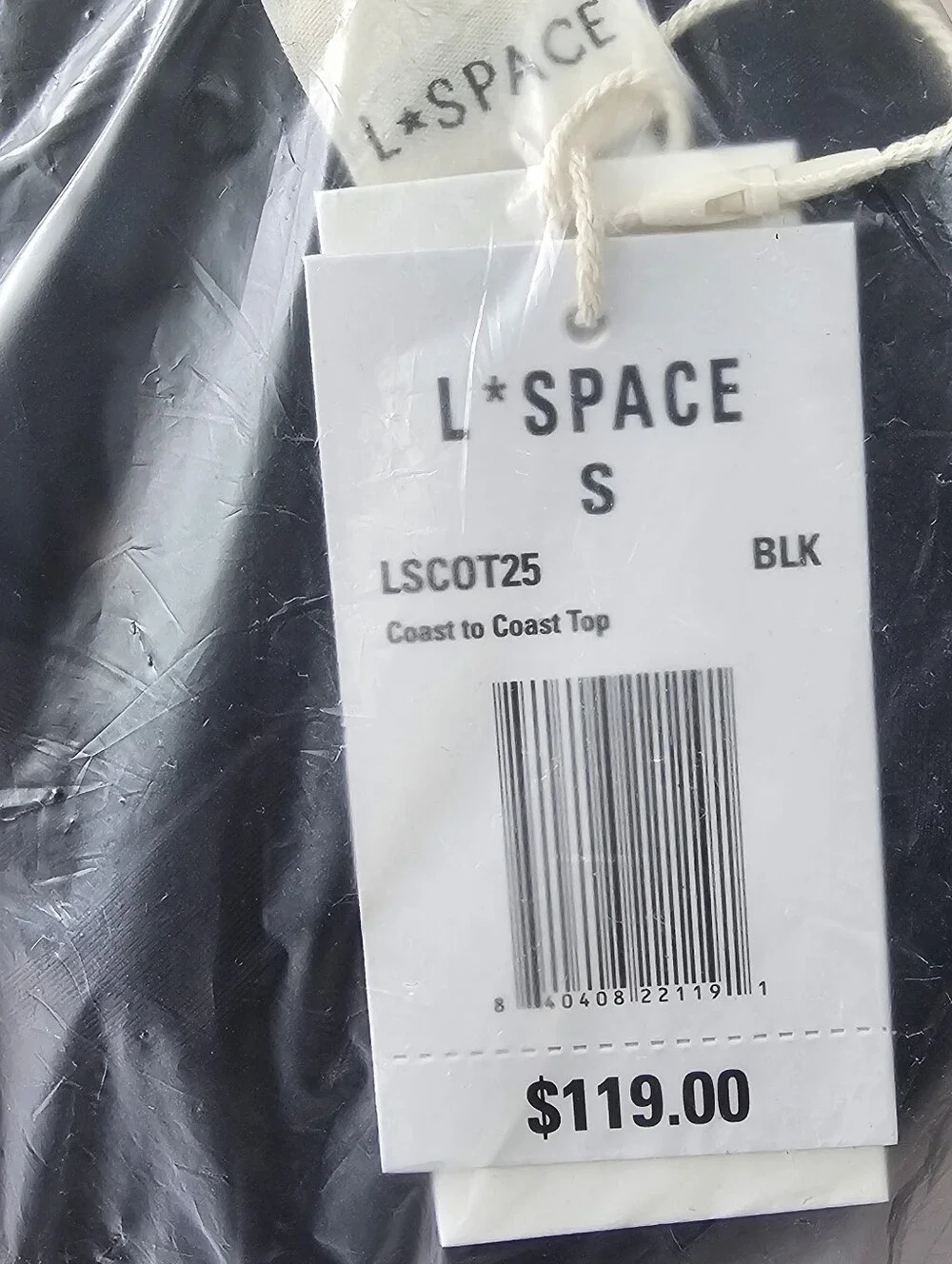 LSPACE Coast to Coast Underwire Bikini Top –‎ Black –Size Small, Medium & Large